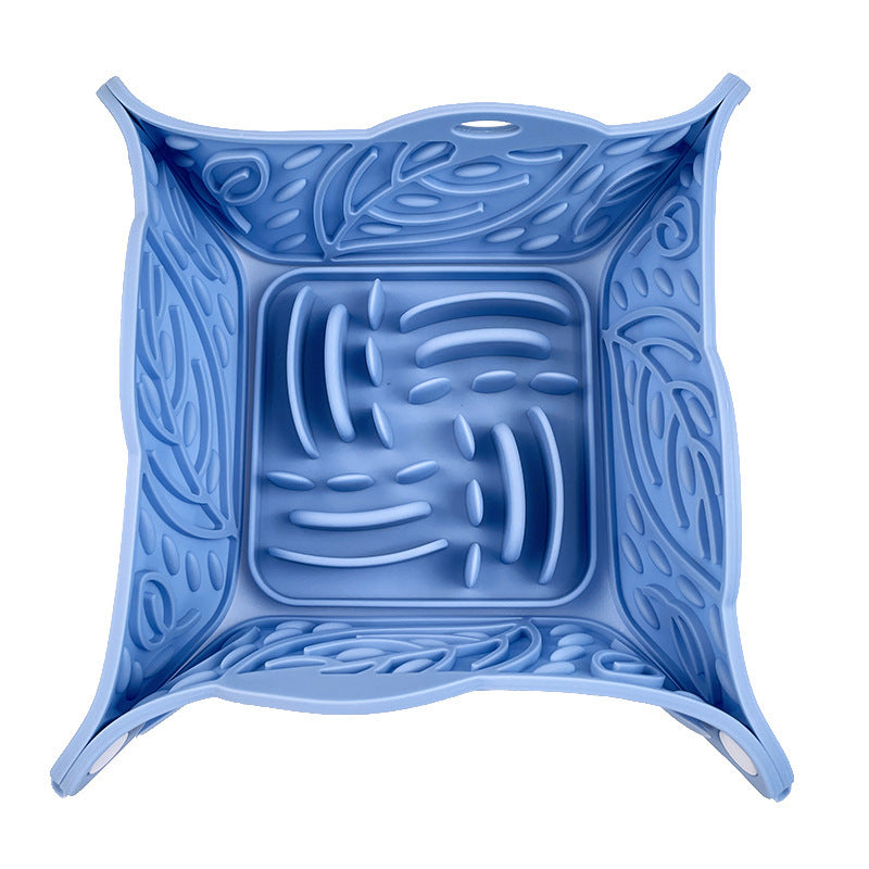 Enhance Your Pet's Mealtime with the Silicone Foldable Slow Food Mat!