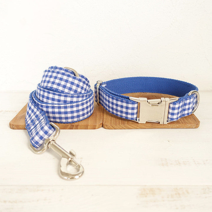 The Perfect Blue Checked Pet Leash for Your Furry Friend