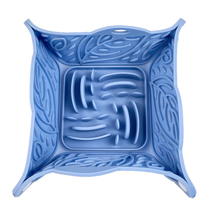 Enhance Your Pet's Mealtime with the Silicone Foldable Slow Food Mat!