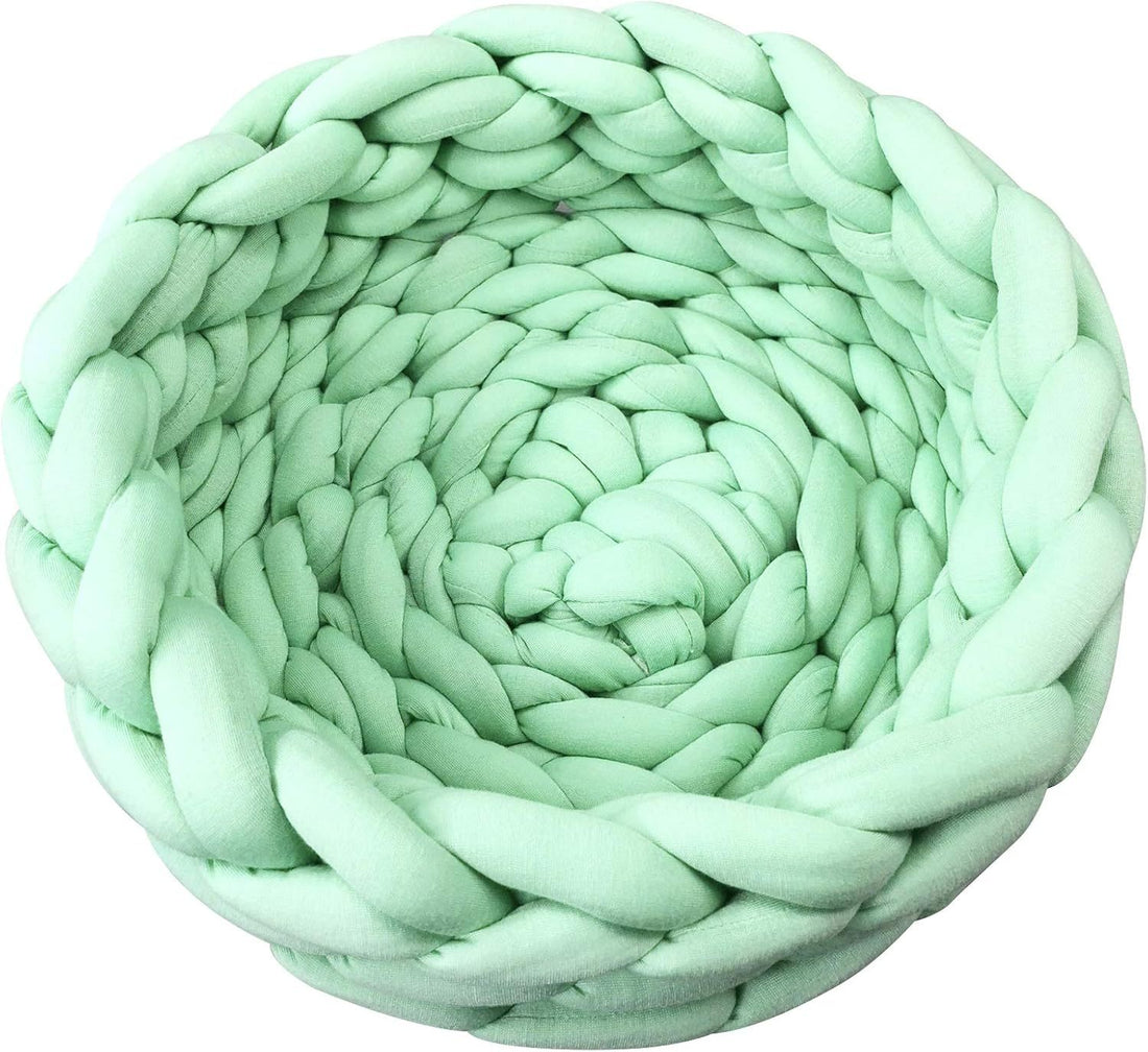 Cotton Knitted Round Pet Bed