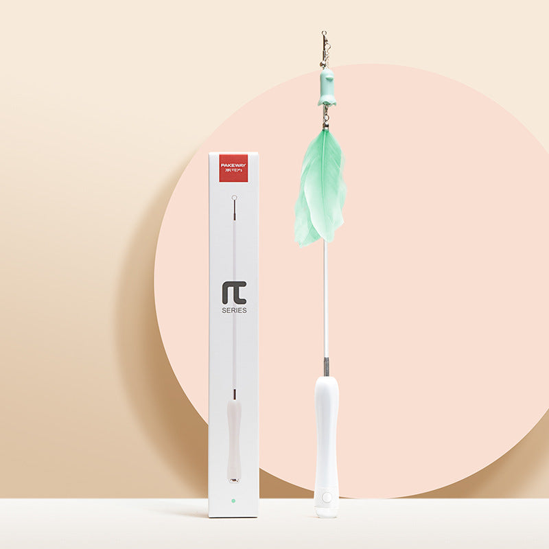 Cat Laser Set Feather Funny Stick Toy