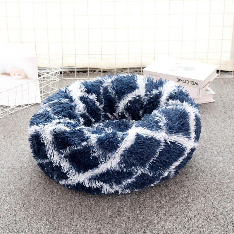 Pet Warm Plush Round Pet Bed