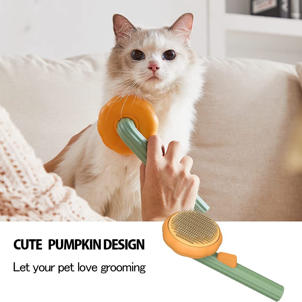 Pet Pumpkin Brush Cleaning Slicker Brush