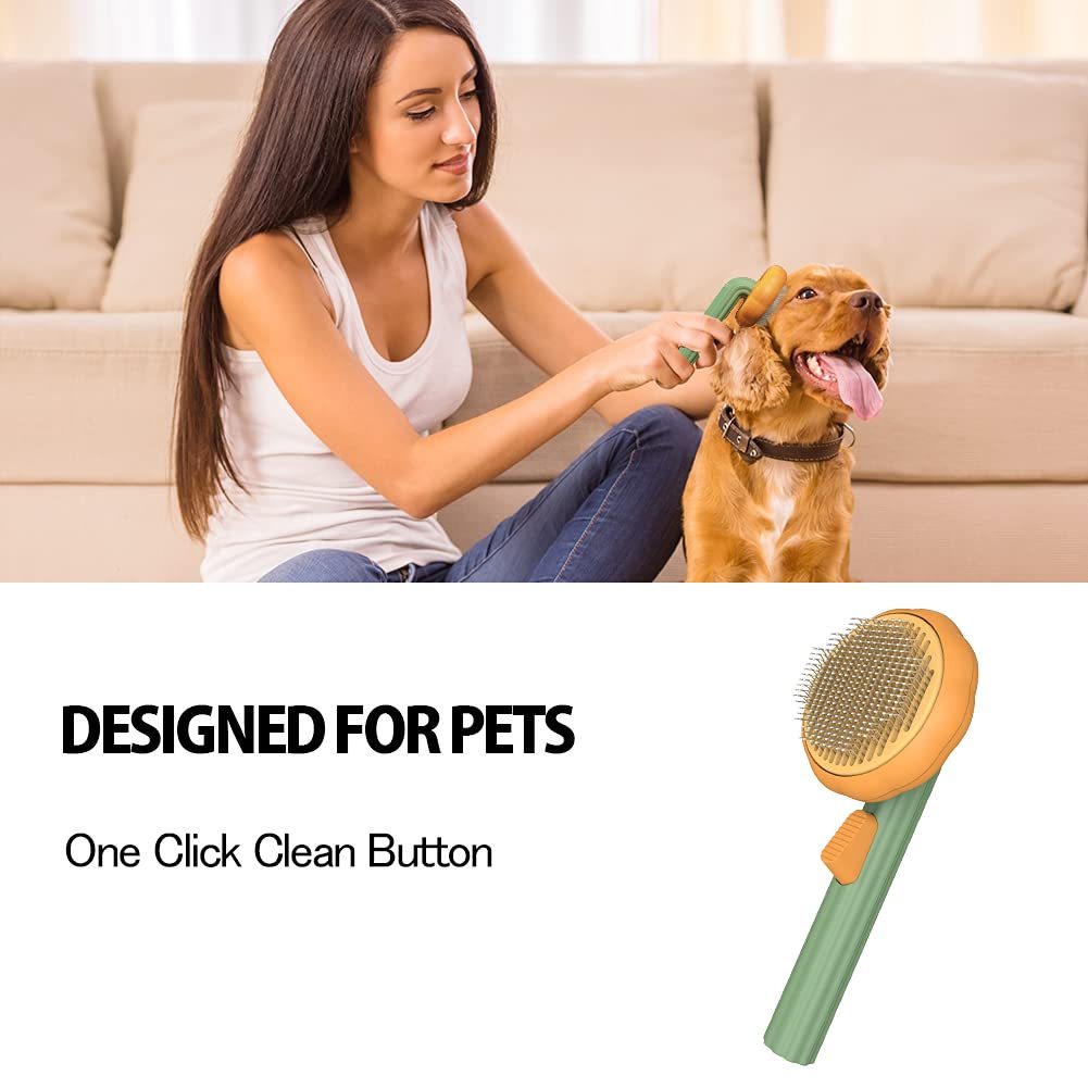 Pet Pumpkin Brush Cleaning Slicker Brush