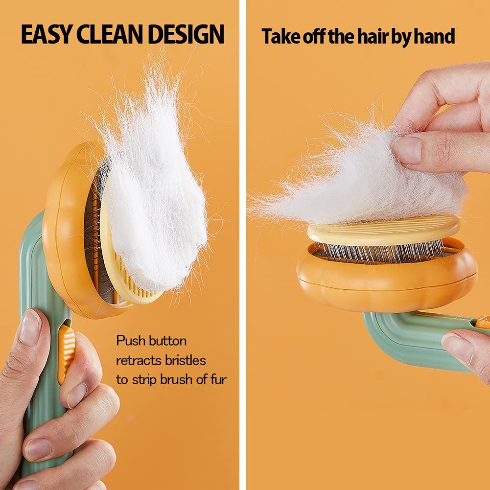 Pet Pumpkin Brush Cleaning Slicker Brush