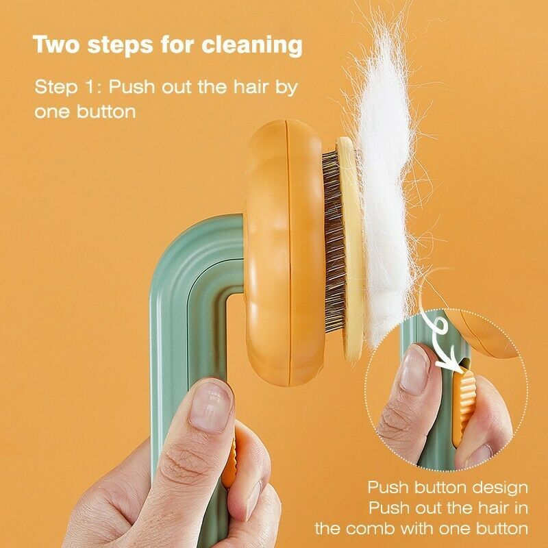 Pet Pumpkin Brush Cleaning Slicker Brush