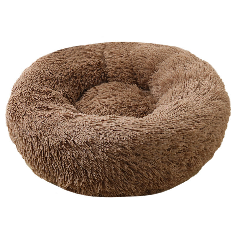 Pet Warm Plush Round Pet Bed