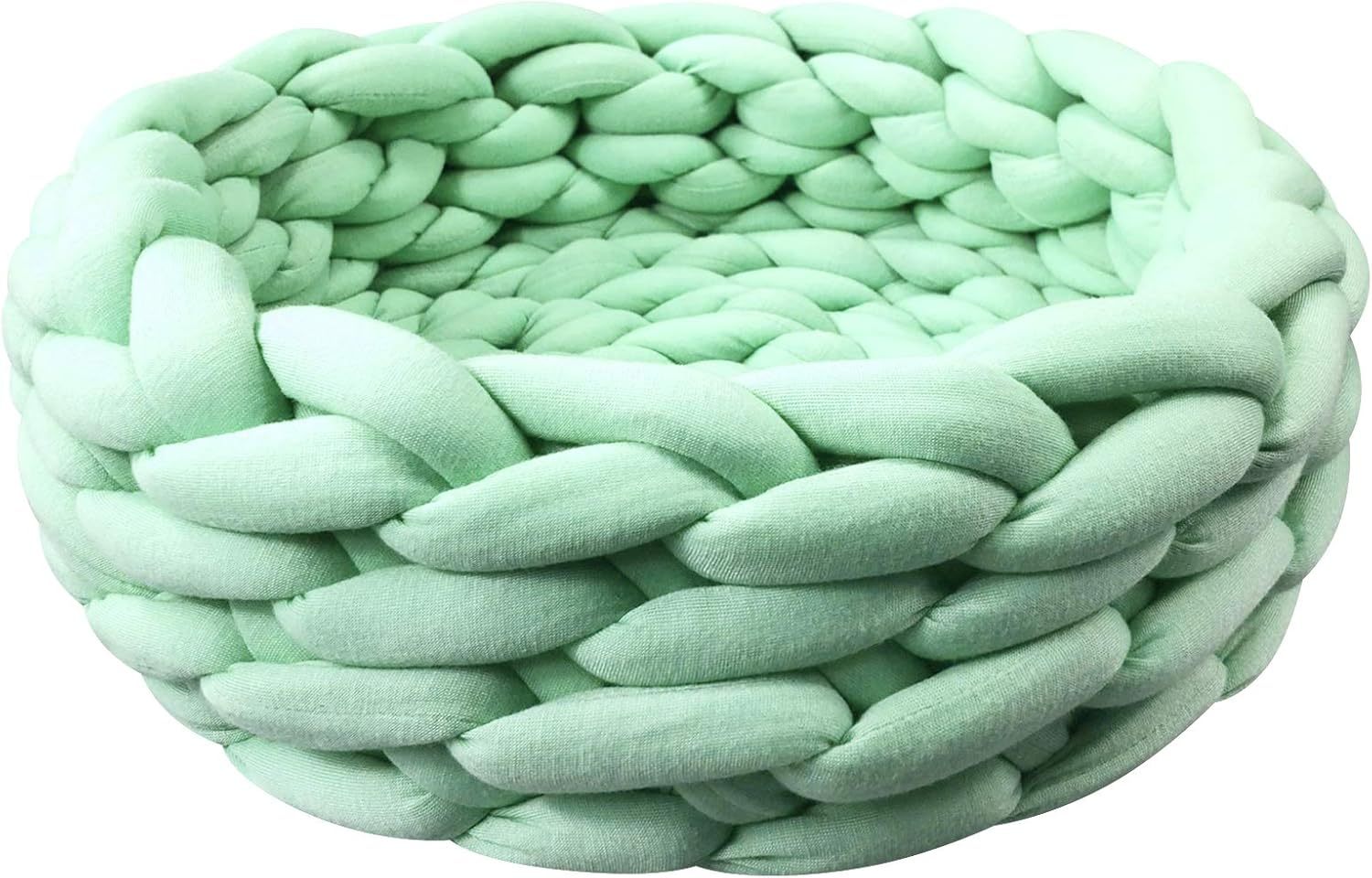 Cotton Knitted Round Pet Bed