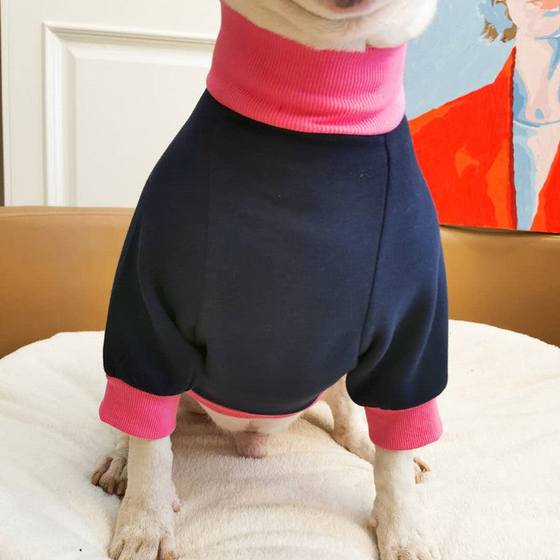 Pet Plus Fleece Warm Fluorescent Contrast Sweater