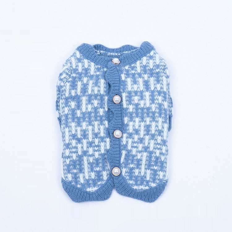 Winter Pearl Sweater Cardigan Pet Clothes