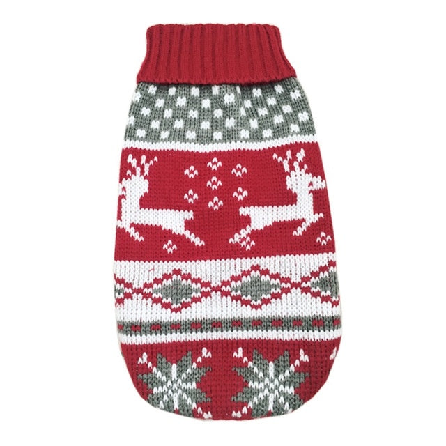 Christmas Knitted Sweater Pet Clothes