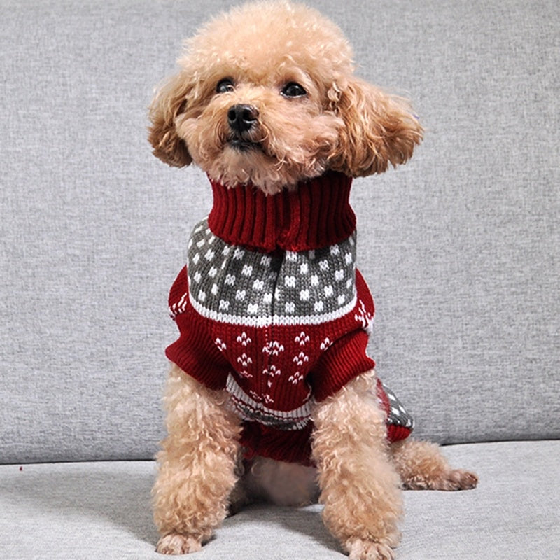 Christmas Knitted Sweater Pet Clothes
