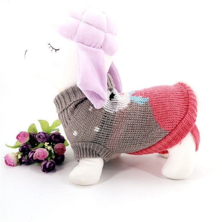 Christmas Knitted Sweater Pet Clothes