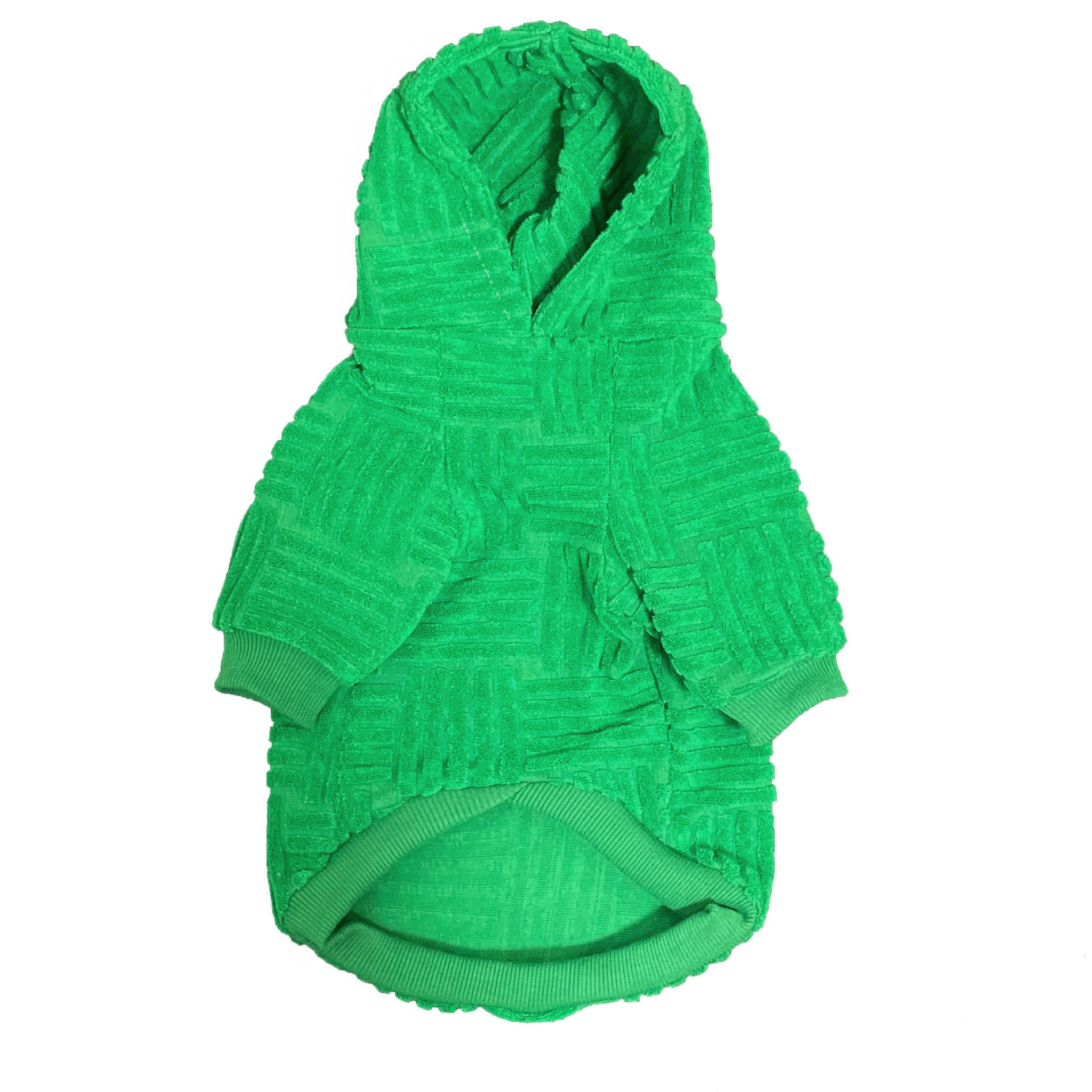 Pet Clothes Green Terry Sweater Hoddiee