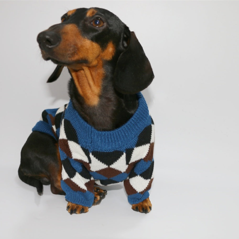 Pet Puppy Rhombus Sweater