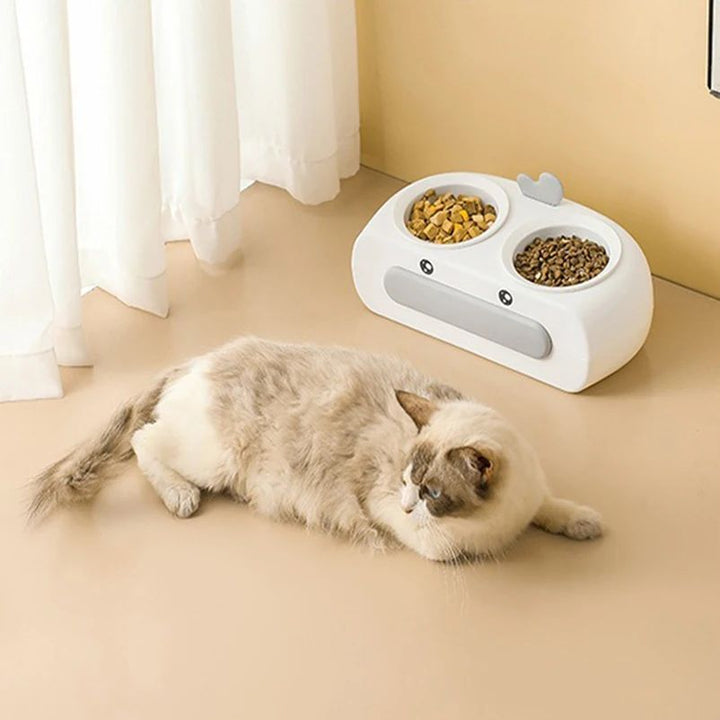 Duck Design Pet Double Feeding Bowl