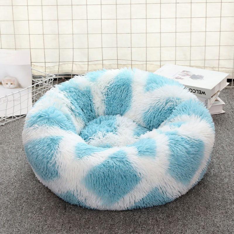 Pet Warm Plush Round Pet Bed