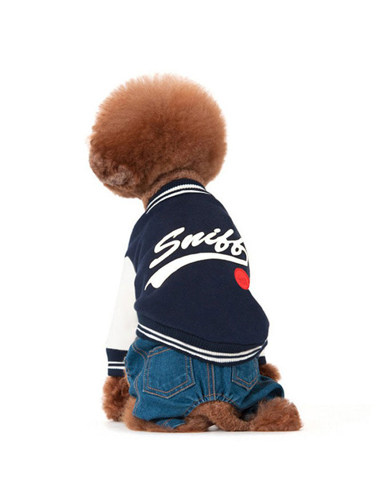 Pet Sweater Printed Baseball Uniform