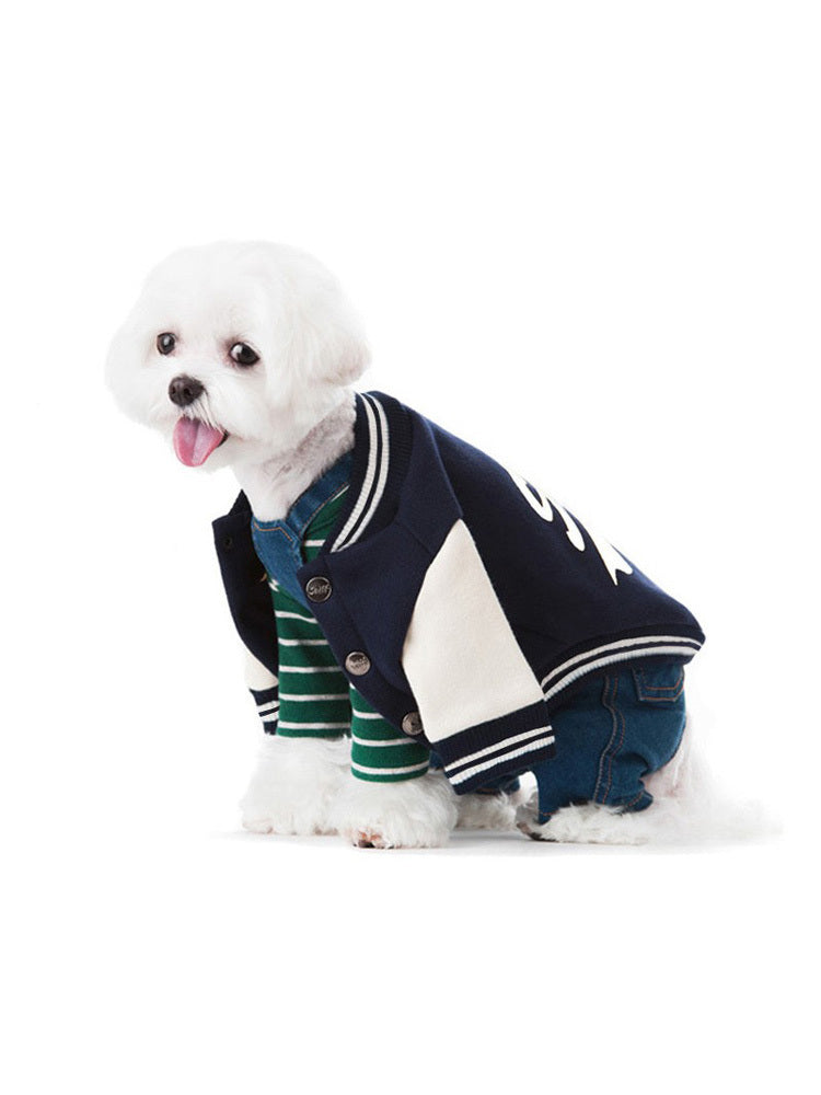 Pet Sweater Printed Baseball Uniform