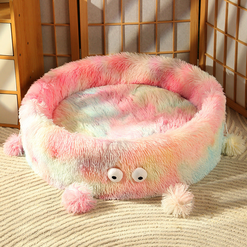 Winter Warm Cute Eye Small Monster Pet Bed