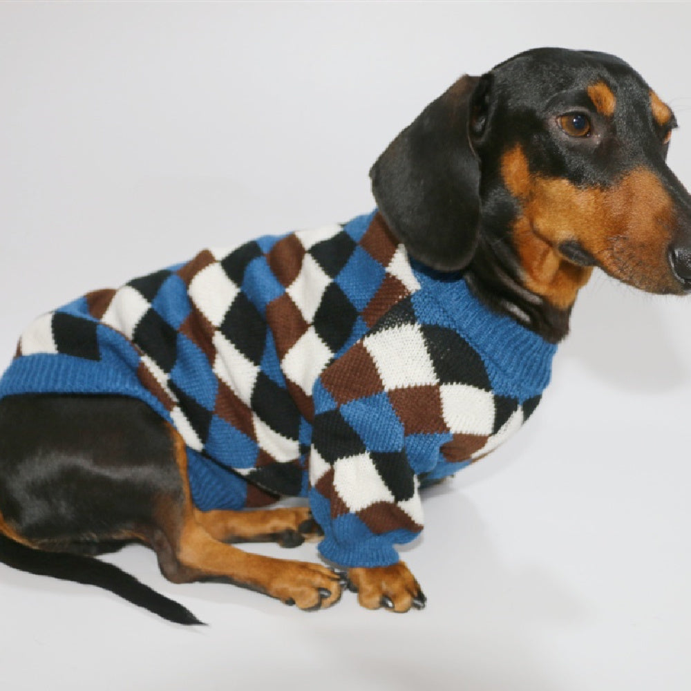 Pet Puppy Rhombus Sweater